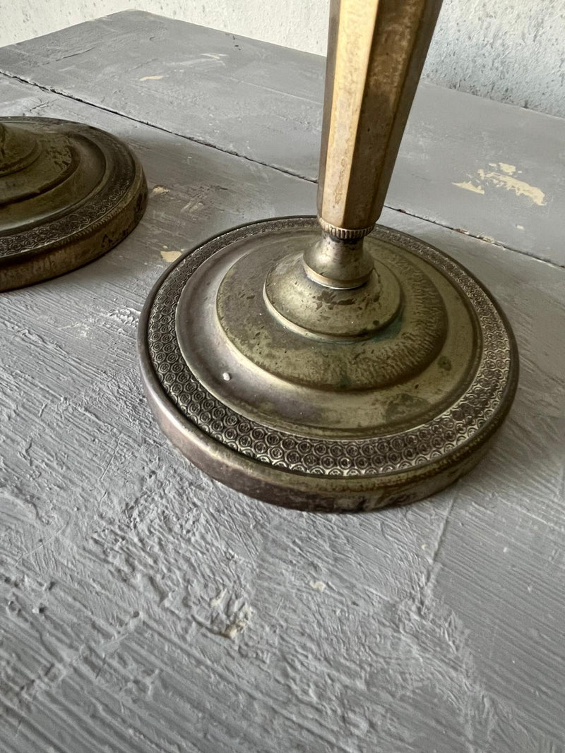 Pair of brass candlesticks