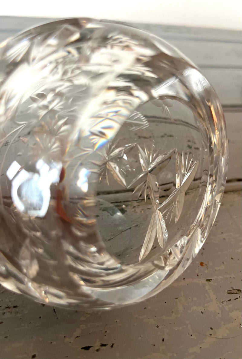 Cut glass crystal cigar ashtray