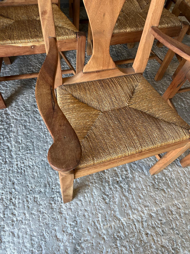 Set of 8 country chairs