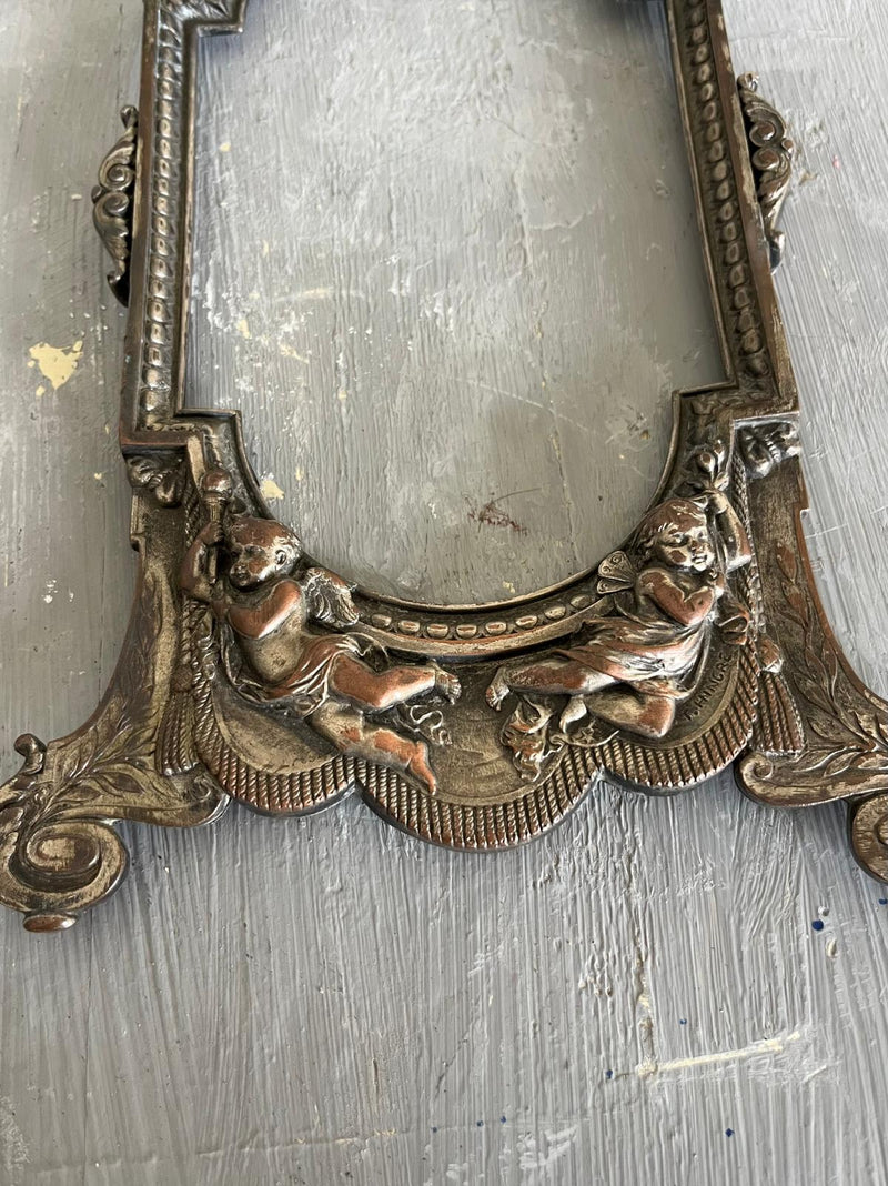 19th Century silver plate frame by T Hingre