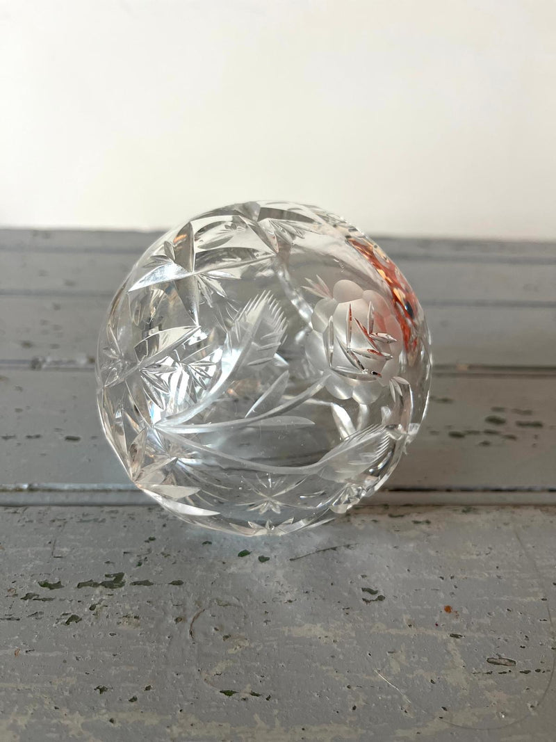 Cut glass crystal cigar ashtray