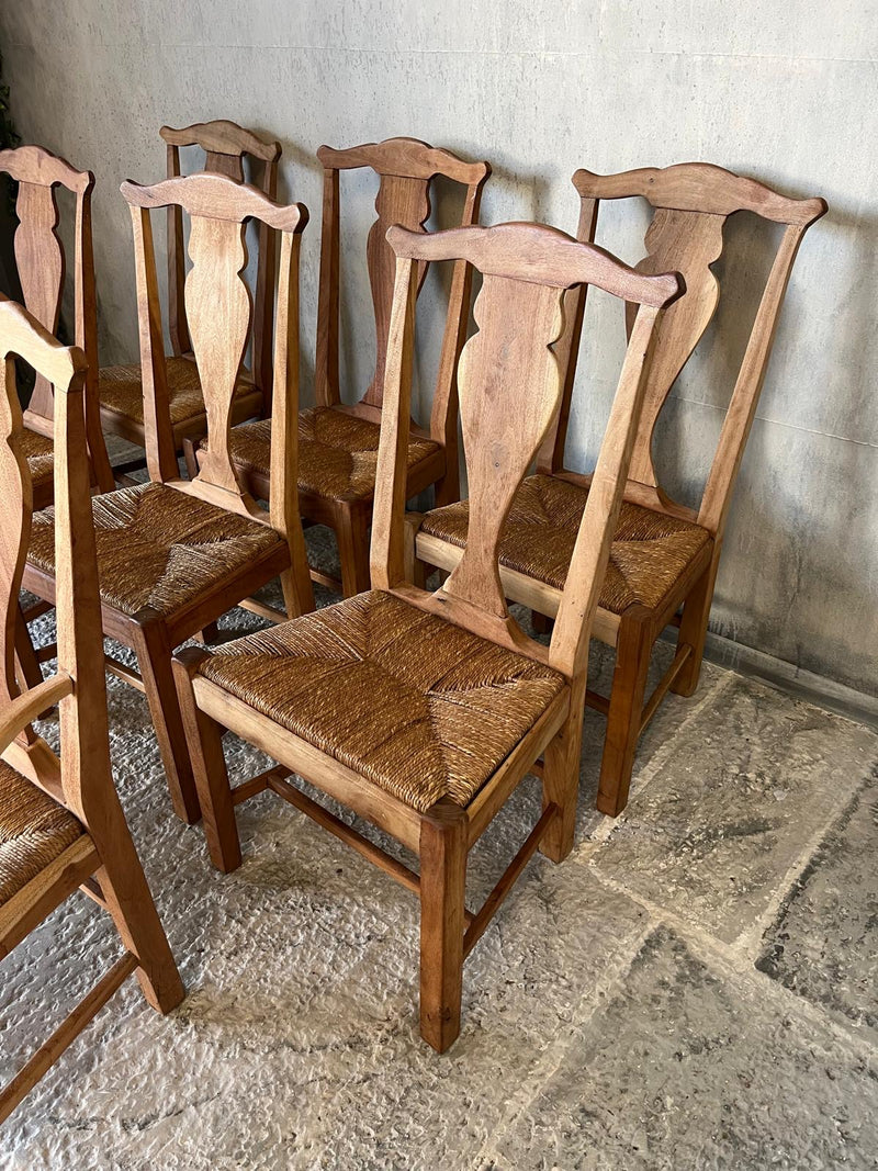 Set of 8 country chairs