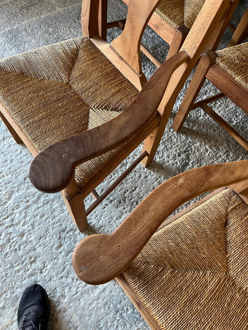 Set of 8 country chairs