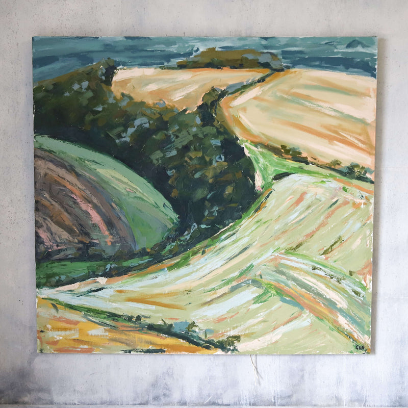 Large oil painting of Kingly Vale