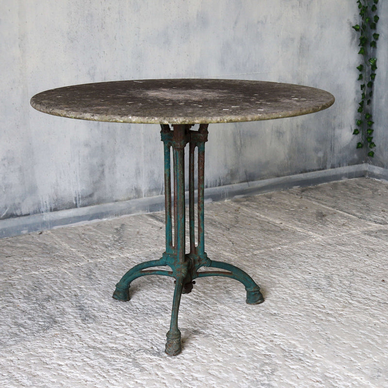 French marble top cafe table