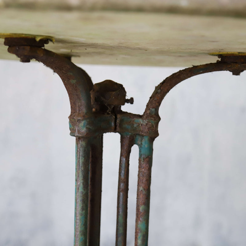 French marble top cafe table