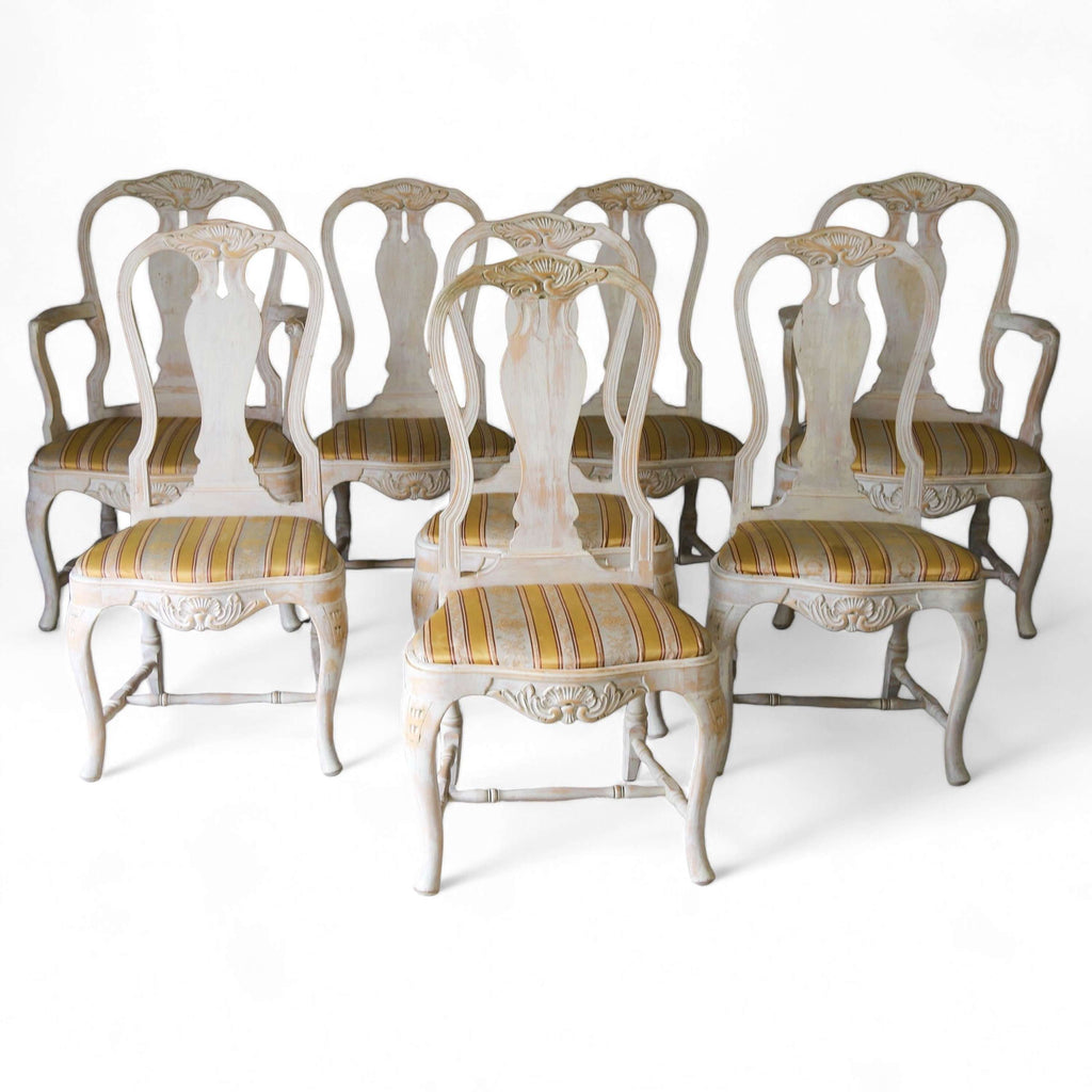 Set of 8 Swedish dining chairs