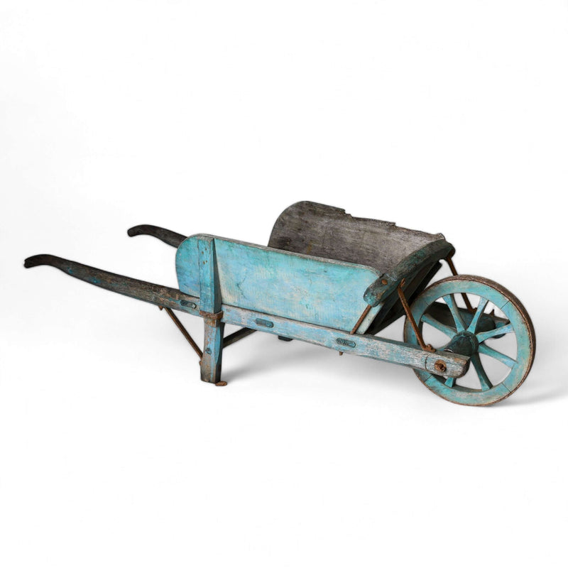 Original painted French Wheel barrow