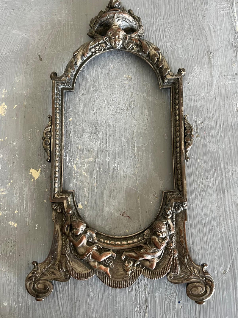 19th Century silver plate frame by T Hingre