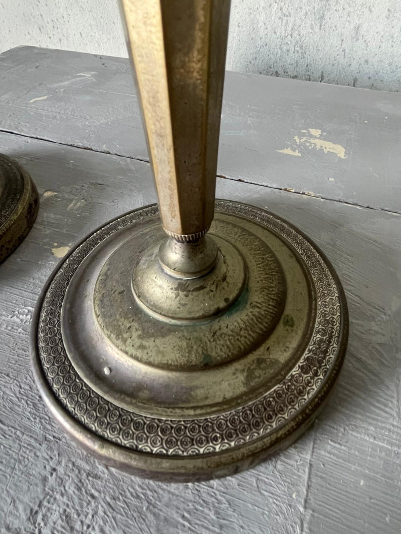 Pair of brass candlesticks