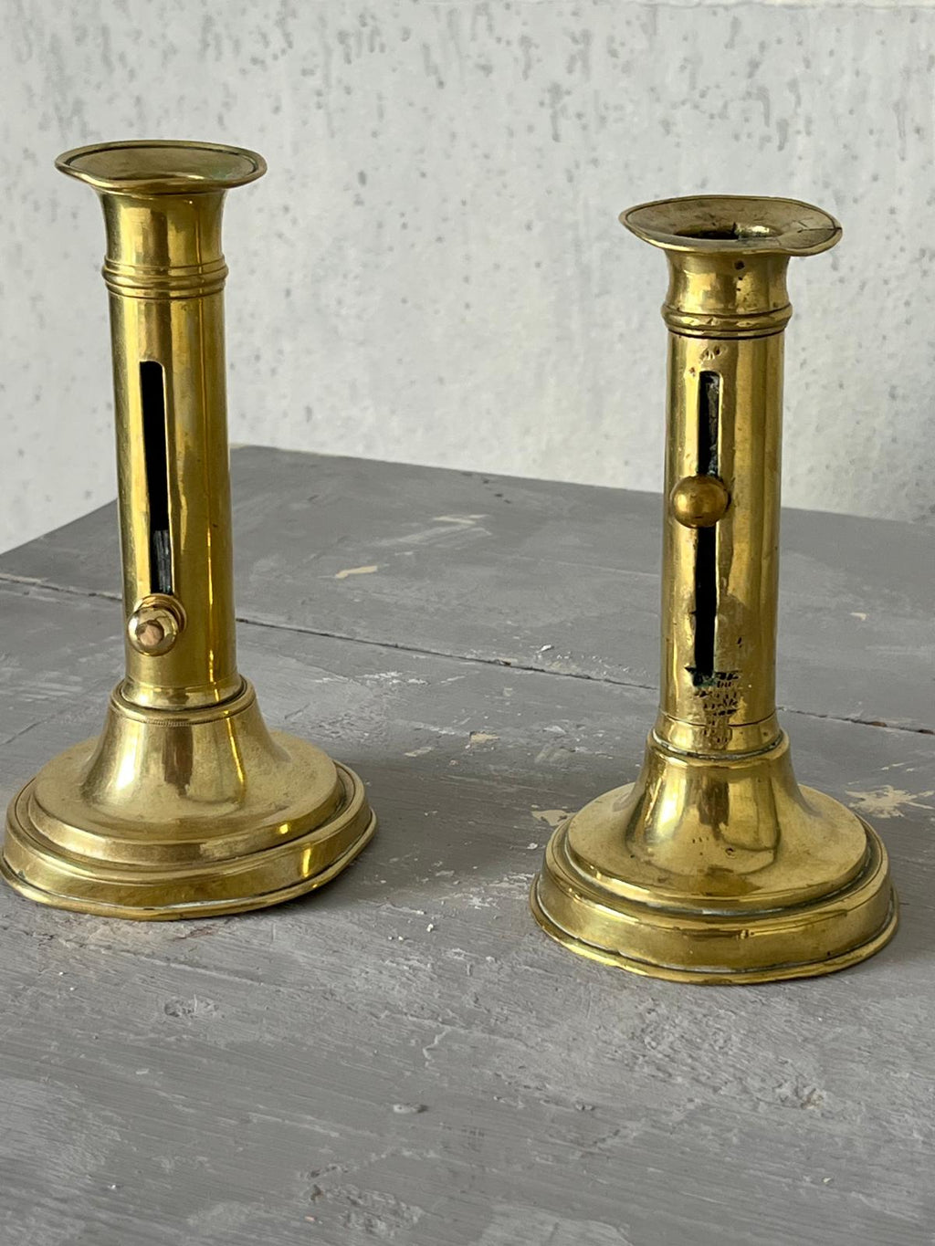 Pair of short candlesticks