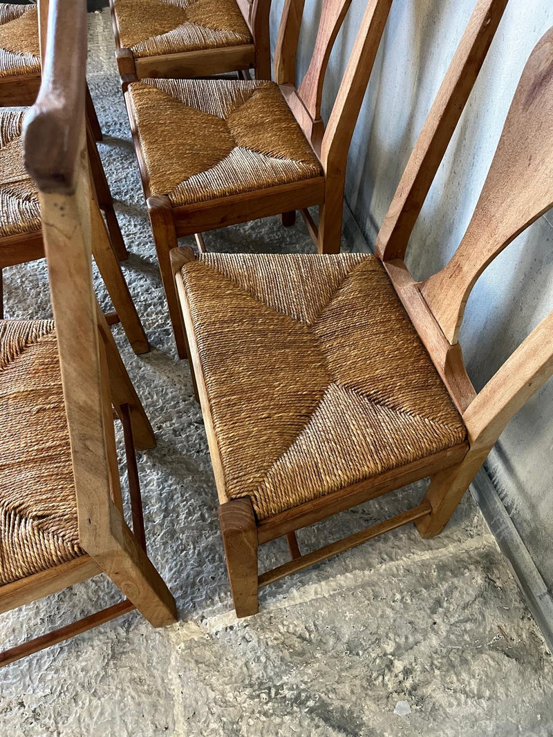 Set of 8 country chairs