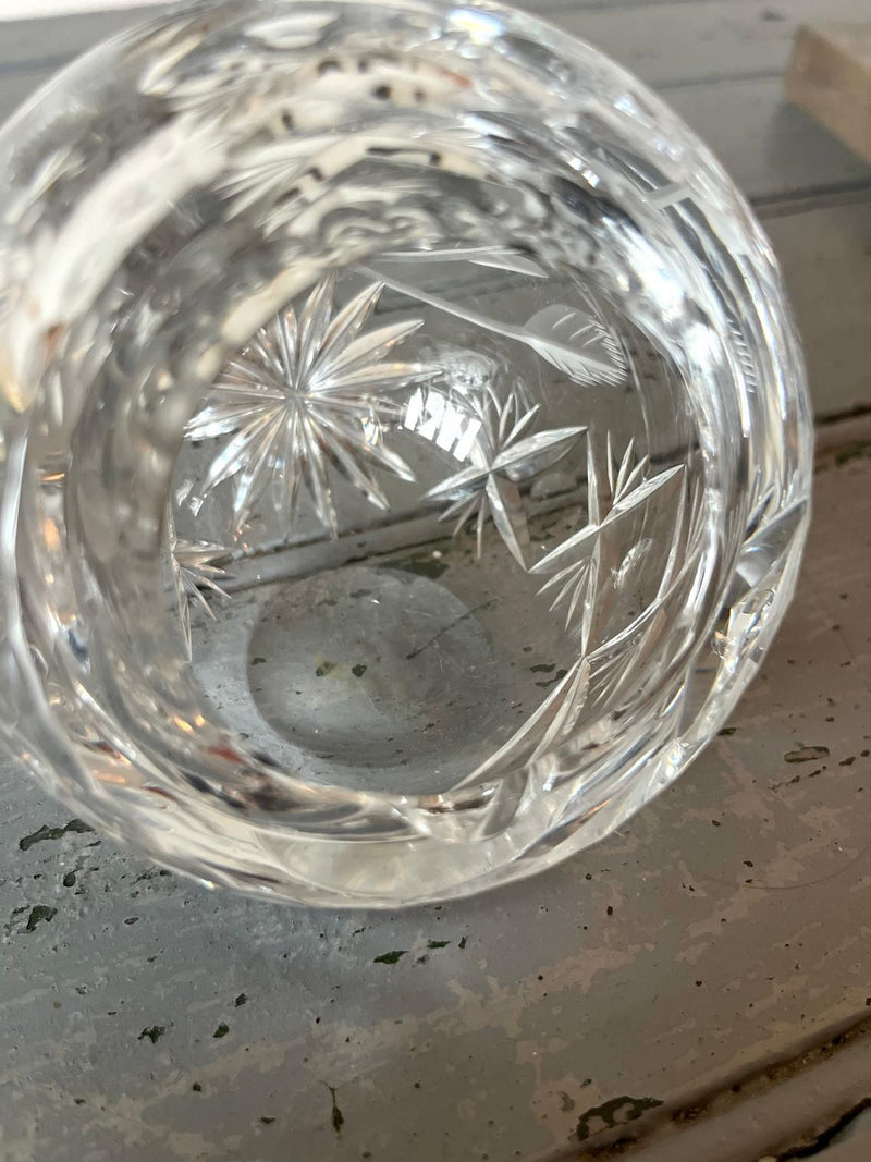 Cut glass crystal cigar ashtray