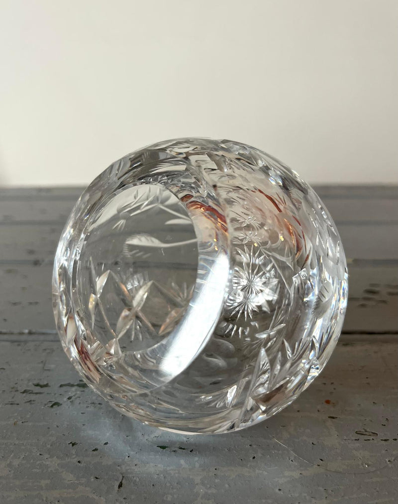 Cut glass crystal cigar ashtray