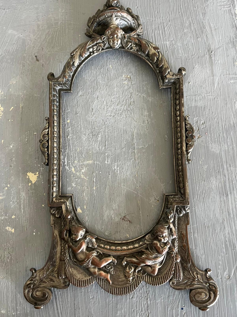 19th Century silver plate frame by T Hingre