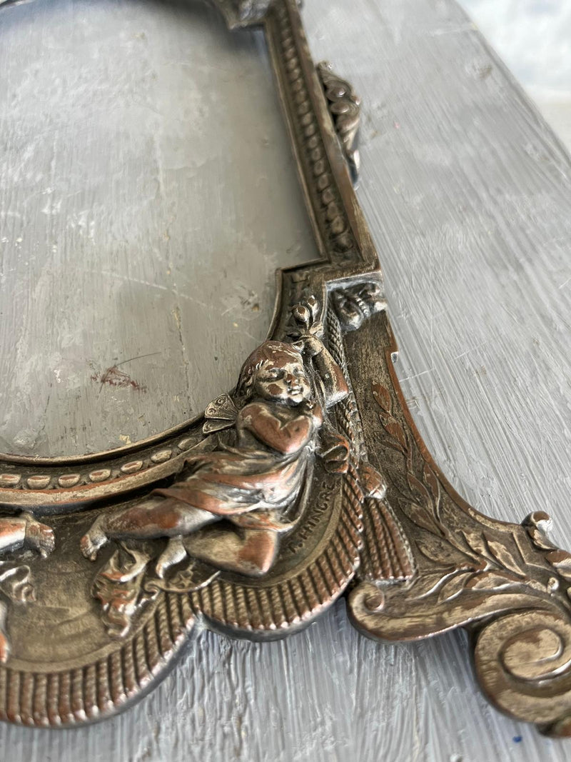 19th Century silver plate frame by T Hingre