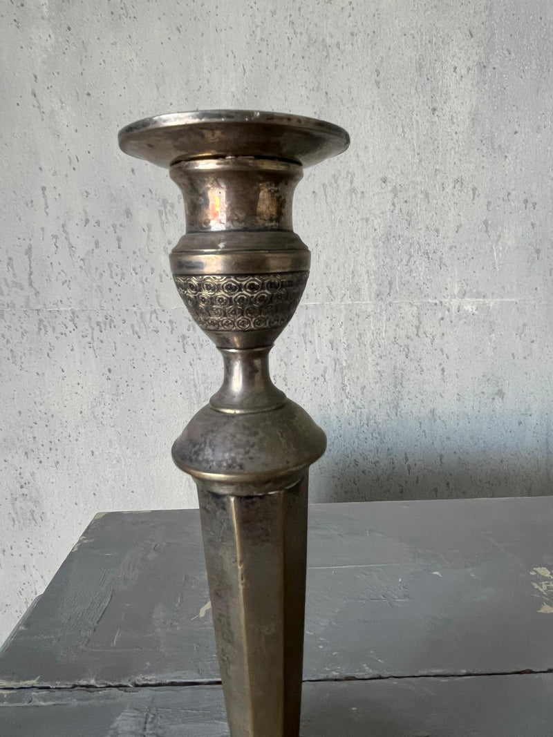 Pair of brass candlesticks