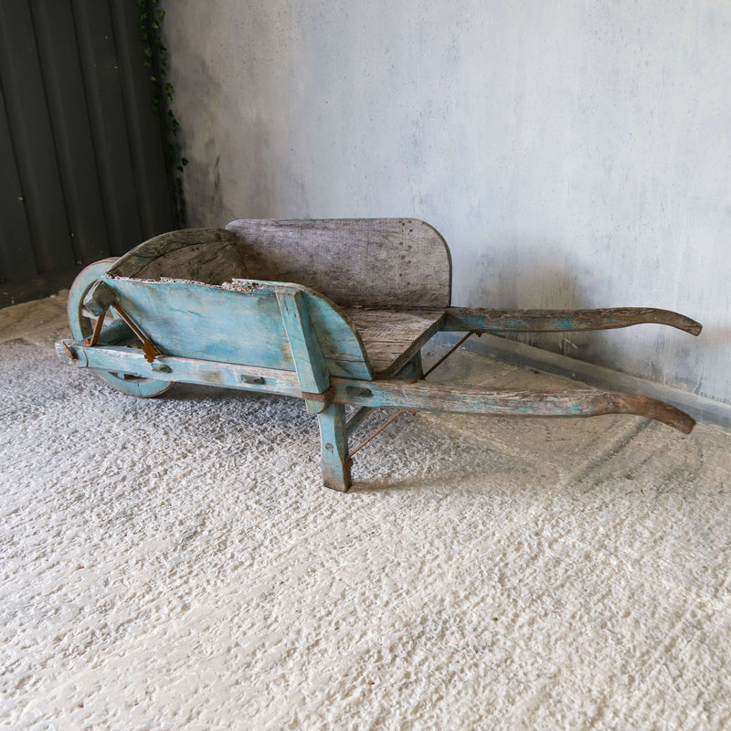 Original painted French Wheel barrow