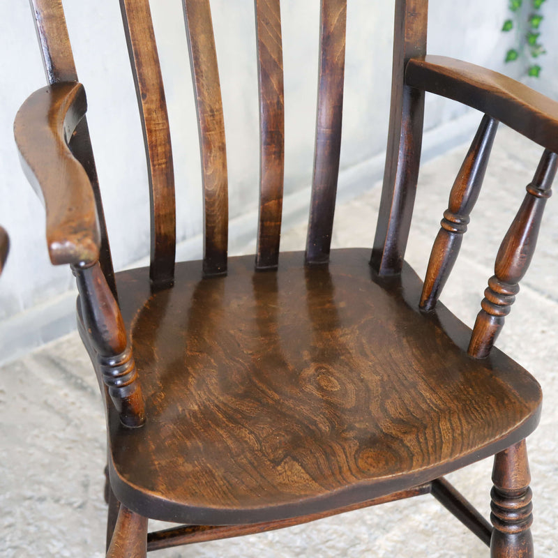 Pair of 19th century Oak farmhouse arm chairs